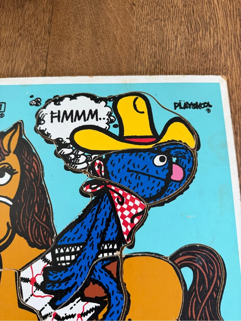 Playskool Sesame Street Grover Puzzle Vintage